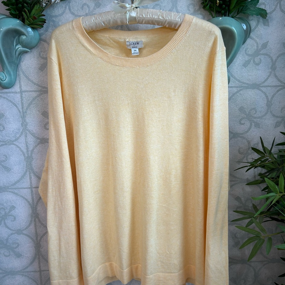 J. Crew Women's Yellow Crew Neck Sweater
